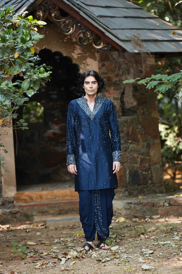 Iris Navy Blue Kurta