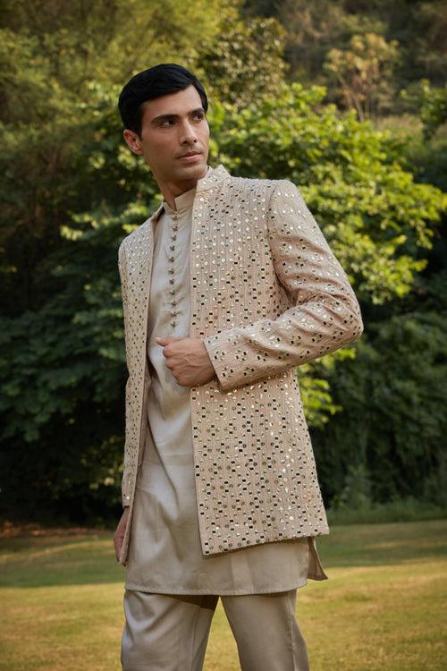 Beige Bliss Indowestern Set