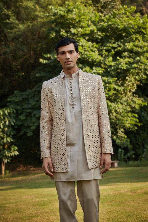 Beige Bliss Indowestern Set