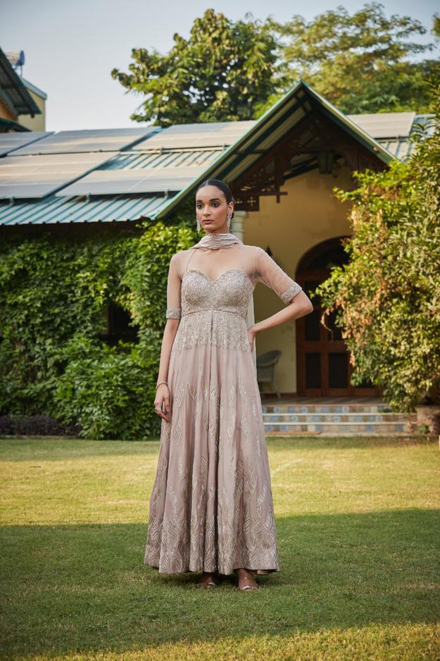 Vaani Champagne Anarkali