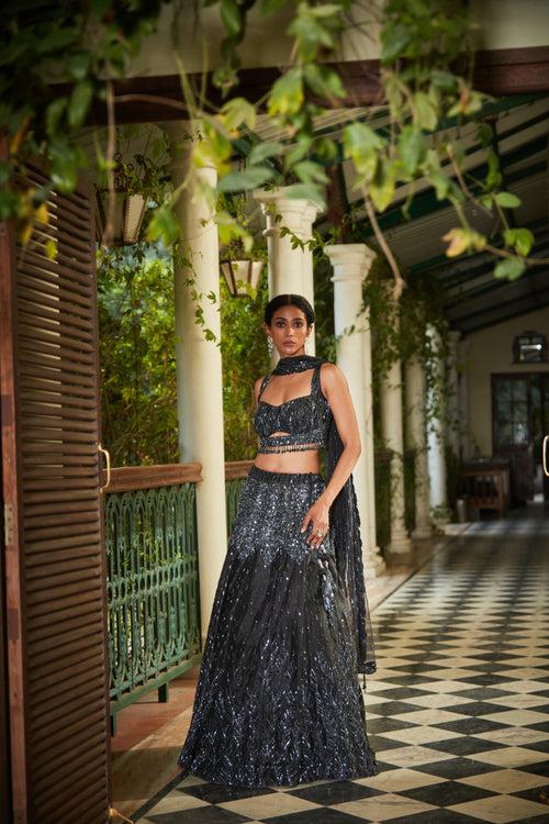 Noir Celeste Lehenga Set