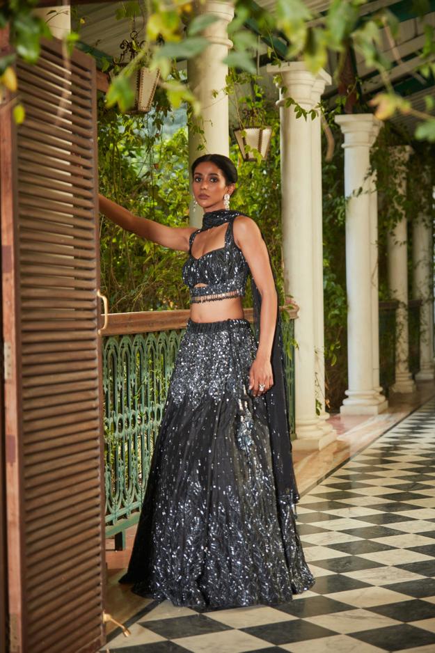 Noir Celeste Lehenga Set