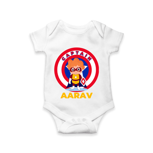 Celebrate The Super Kids Theme With "Captain" Personalized Romper For your Baby
