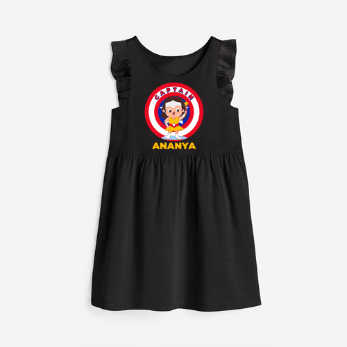 Celebrate The Super Kids Theme With "Captain" Personalized Frock for your kids