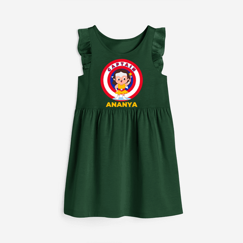 Celebrate The Super Kids Theme With "Captain" Personalized Frock for your kids
