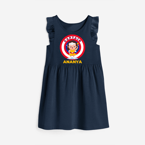 Celebrate The Super Kids Theme With "Captain" Personalized Frock for your kids