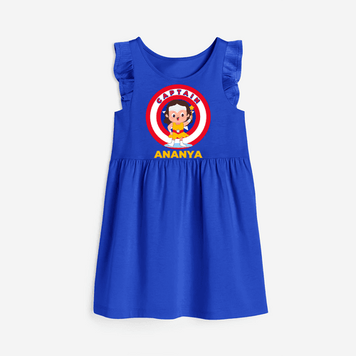 Celebrate The Super Kids Theme With "Captain" Personalized Frock for your kids