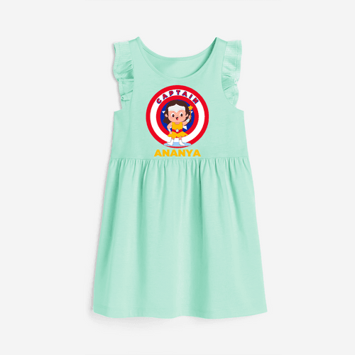 Celebrate The Super Kids Theme With "Captain" Personalized Frock for your kids