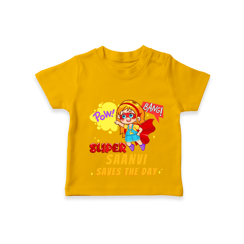 Celebrate The Super Kids Theme With "Pow! Bang! Super Girl Saves The Day" Personalized Kids T-shirt