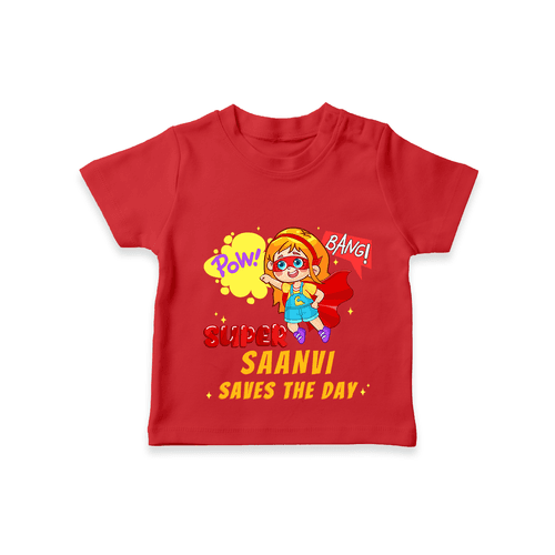 Celebrate The Super Kids Theme With "Pow! Bang! Super Girl Saves The Day" Personalized Kids T-shirt