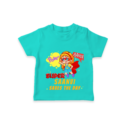 Celebrate The Super Kids Theme With "Pow! Bang! Super Girl Saves The Day" Personalized Kids T-shirt