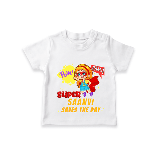 Celebrate The Super Kids Theme With "Pow! Bang! Super Girl Saves The Day" Personalized Kids T-shirt