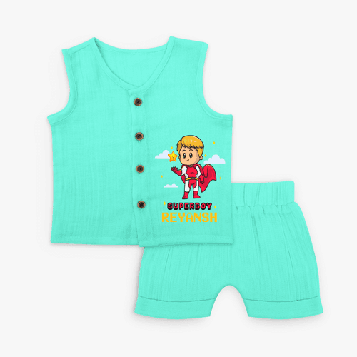 Celebrate The Super Kids Theme With  "Super Boy" Personalized Jabla set for your Baby