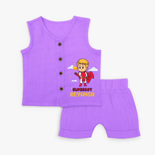 Celebrate The Super Kids Theme With  "Super Boy" Personalized Jabla set for your Baby