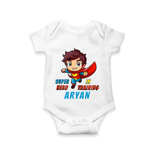 Celebrate The Super Kids Theme With "Super Hero In Training" Personalized Romper For your Baby
