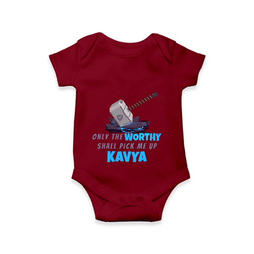 Celebrate The Super Kids Theme With "Only the Worthy Shall Pick Me Up" Personalized Romper For your Baby