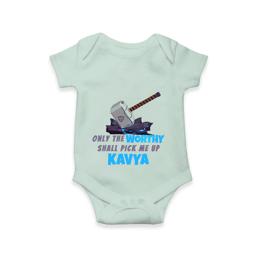 Celebrate The Super Kids Theme With "Only the Worthy Shall Pick Me Up" Personalized Romper For your Baby