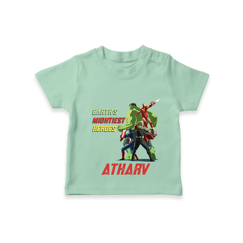 Celebrate The Super Kids Theme With "Earths Mightiest Heroes" Personalized Kids T-shirt