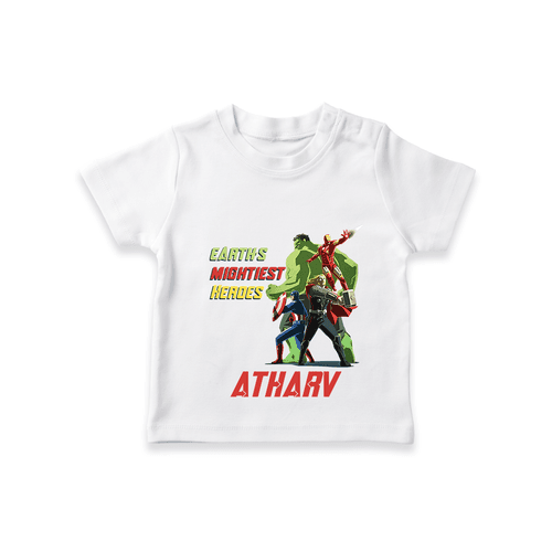 Celebrate The Super Kids Theme With "Earths Mightiest Heroes" Personalized Kids T-shirt