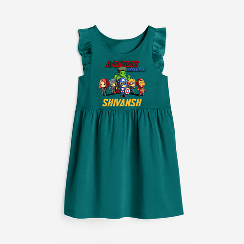 Celebrate The Super Kids Theme With "Avengers Assemble" Personalized Frock for your Baby