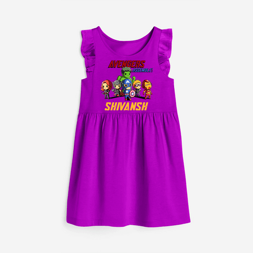 Celebrate The Super Kids Theme With "Avengers Assemble" Personalized Frock for your Baby