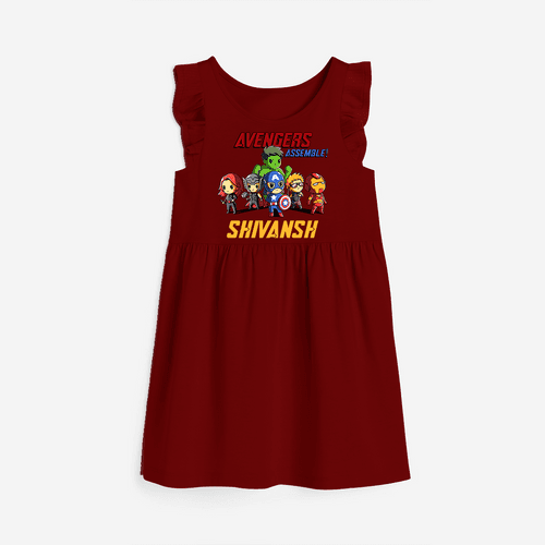 Celebrate The Super Kids Theme With "Avengers Assemble" Personalized Frock for your Baby