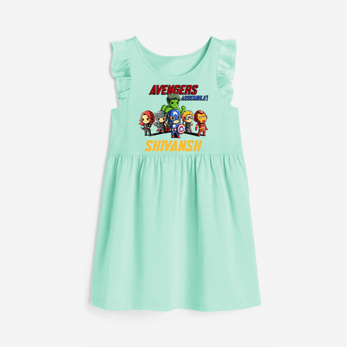 Celebrate The Super Kids Theme With "Avengers Assemble" Personalized Frock for your Baby