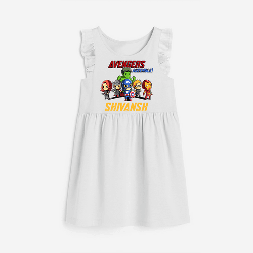 Celebrate The Super Kids Theme With "Avengers Assemble" Personalized Frock for your Baby