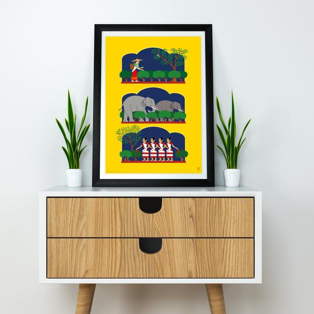 Chitra Katha - Tea Garden of Assam - Art Print Only