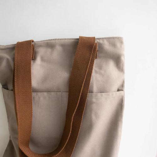 Assam's Iconic Symbols Light Brown Canvas Tote Bag