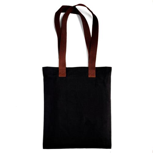 Assam Rhino Black Canvas Tote Bag