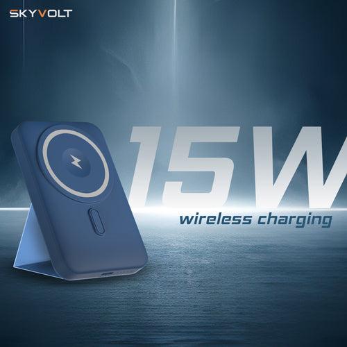 Skyvolt Portable Powerbank - 20W Wired Charging | 15W Wireless Charging| Magnetic Wireless Charge