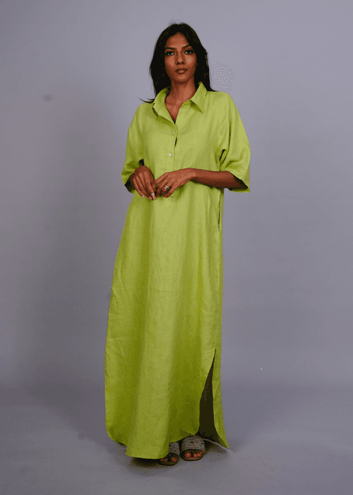 Nikki-U Lounge Dress - Cucumber Linen