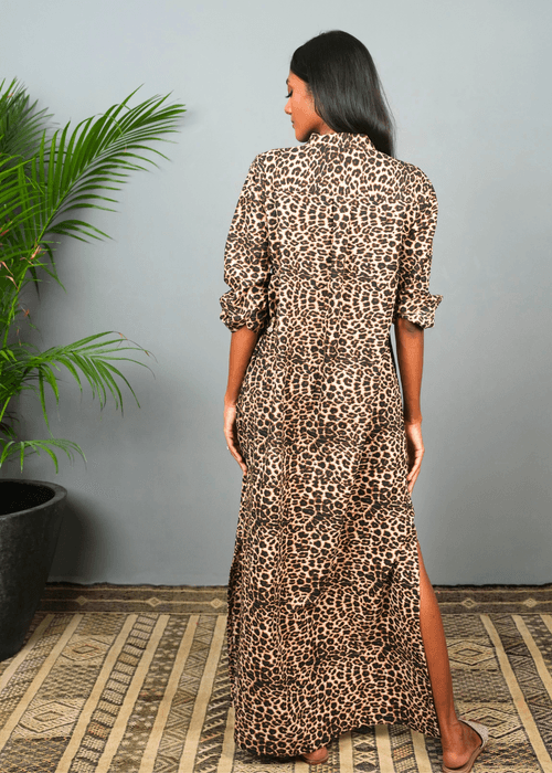 Nikki Lounge Dress - Leopard