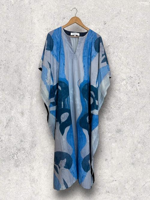 Surya Caftan - Blue Mural