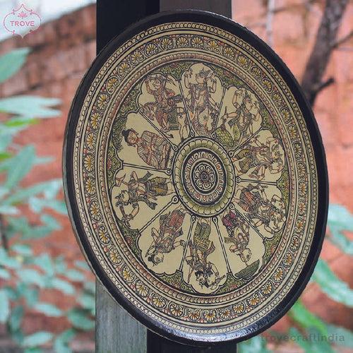 10" Vishnu Dashavatar Pattachitra Wall Decor Plate