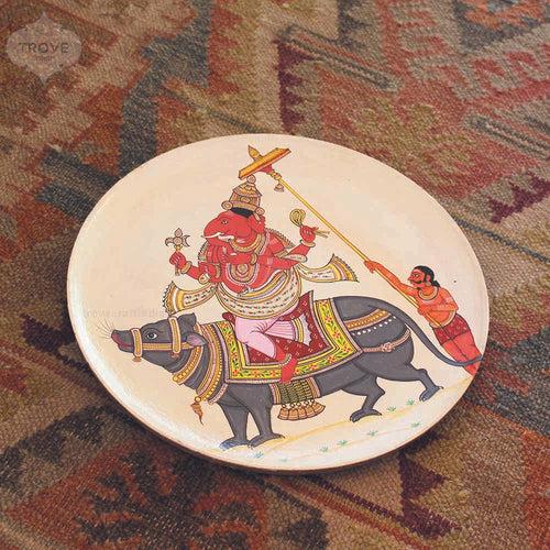 12" Tirupati-style Lord Ganesha Wall Decor Plate