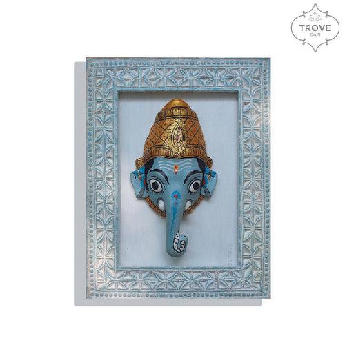 17.5" x 14" Large Hand Carved Framed Art - Cherial Wall Decor