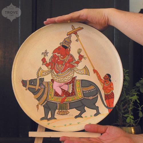 12" Tirupati-style Lord Ganesha Wall Decor Plate