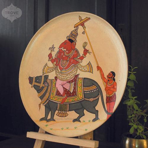 12" Tirupati-style Lord Ganesha Wall Decor Plate