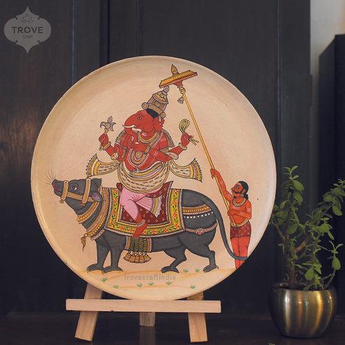 12" Tirupati-style Lord Ganesha Wall Decor Plate