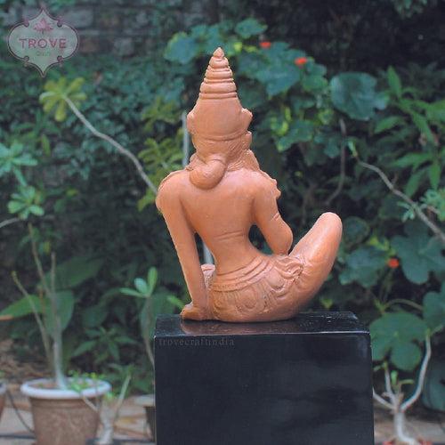 11" Seated Parvathy Chola Style Decor Figurine