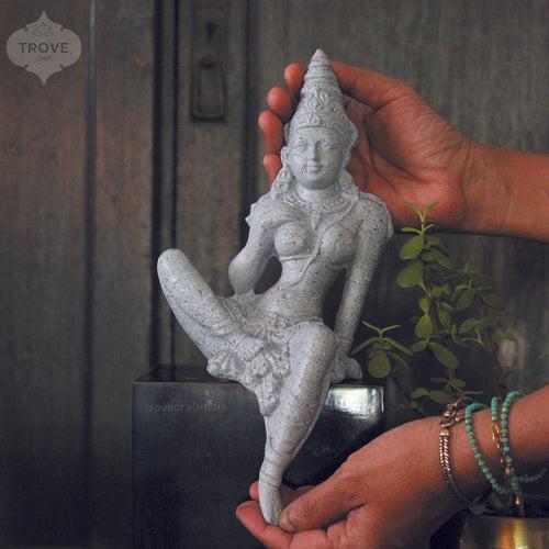 11" Seated Parvathy Chola Style Decor Figurine