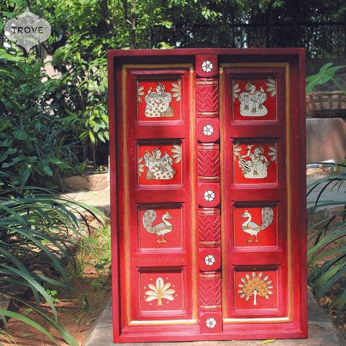 27" Decorative Rajasthani door hand-painted in Phad Style