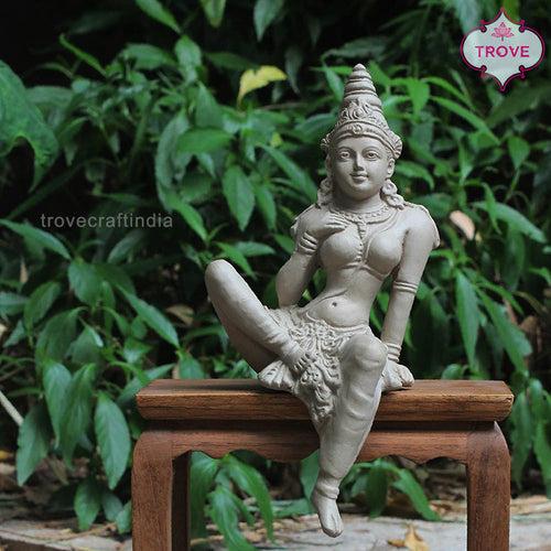 11" Seated Parvathy Chola Style Decor Figurine