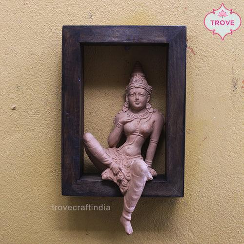 11" Seated Parvathy Chola Style Decor Figurine