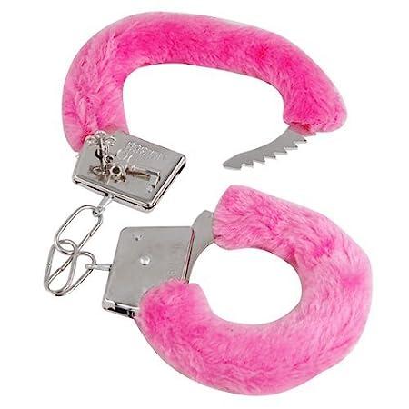 Pink Couples Love Handcuffs Fancy Dress Costume Accessories