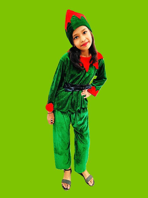 Santa's Elf Christmas Movie Character Kids Fancy Dress Costume