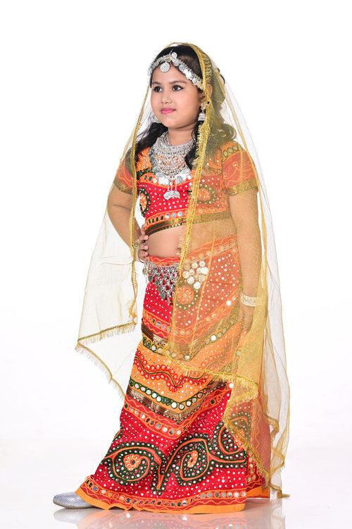 Gujarati Girl with Traditional Jewellery Indian State Kids & Adults Fancy Dress Costume for Girls