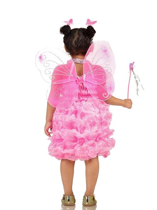 Pink Butterfly Insect Kids Fancy Dress Costume for Girls - Imported